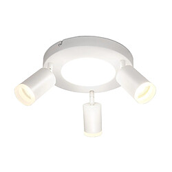 NETTLIFE Spot de plafond 3 ampoules GU10 20W chambre 3000k lampe de cuisine métal orientable