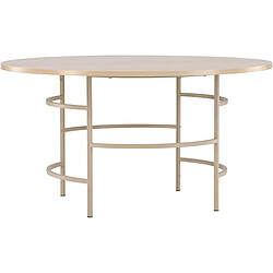 Venture Home Table de repas ronde Ø140 cm Copenhagen beige.