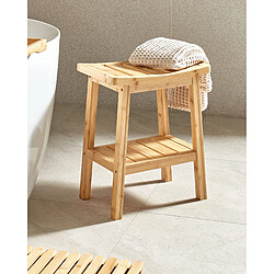 Beliani Tabouret de salle de bain en bambou bois clair TREMONT