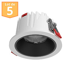 Braytron 5 Spots LED 10W - Encastrable Blanc