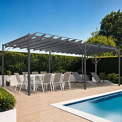 Idmarket MARKET Pergola 3x6 M Gris