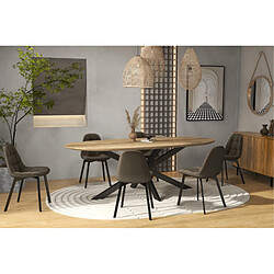 Moloo STELLIA-Chaise en Velours marron (x2)