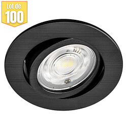 Braytron 100 Spots LED 3en1 7W - Rond Noir