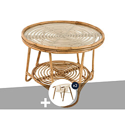 Jardiline Salon de jardin bohème - Macramé et Rotin