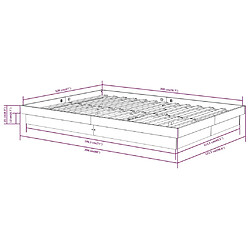 VidaXL Bois massif 120x200 pas cher