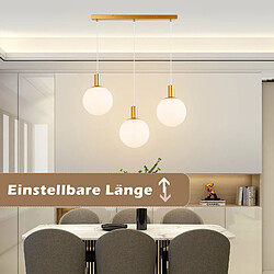 ZMH Lustre Suspendu 3/4 Flammes E27 Or-Blanc pour Salle à Manger et Chambre d'Hôtel