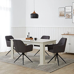HomeStyle4U Lot de 4 chaises oeuf - Gris