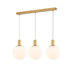 ZMH Lustre Suspendu 3/4 Flammes E27 Or-Blanc pour Salle à Manger et Chambre d'Hôtel