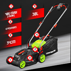 Constructor Tondeuse 34 cm 2 Batteries