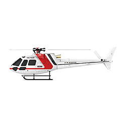 Amewi Hélicoptère Télécommandé Électrique AS350 RTF Blanc et Rouge