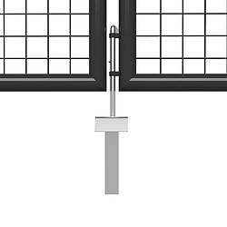 Acheter vidaXL Portail jardin acier 500x150 cm - Anthracite