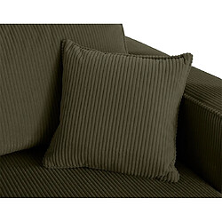 Bestmobilier canapé droit Topaze - Kaki pas cher