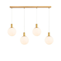 ZMH Lustre Suspension E27 3 Flammes Or-Blanc pour Salle à Manger et Chambre d'Hôtel