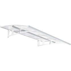 Canopia By Palram Marquise de porte en aluminium blanc et polycarbonate double paroi Bordeaux 223.5 x 139 cm