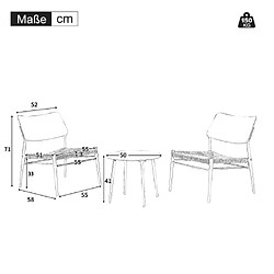 Merax Ensemble bistro jardin - Noir · Reconditionné pas cher