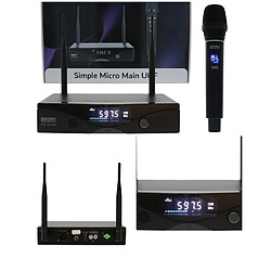 Power Micro-Main sans fil PRO UHF DJ PARTY KARAOKE 1 CANAL Fréquences 584-608 MHz