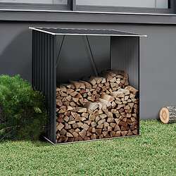 Wasabi - Bûcher métal 1,38m2 Timber - Plancher inclus - Montage facile - Renforts arrière robuste