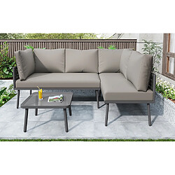 Acheter Merax Salon de jardin métal - Gris