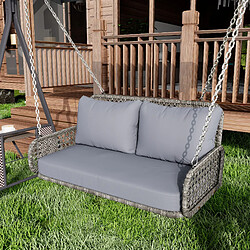 Avis Merax Banc balançoire de jardin 2 places - Gris