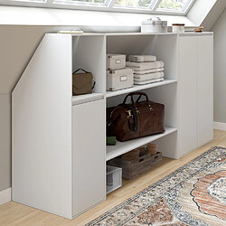 Idmarket MARKET Ensemble Armoire sous pente - Blanc