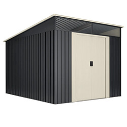 Wasabi - Abri de Jardin Métal 6,6m2 Stark avec Fenêtre - Porte coulissante double - Toit plat - Cabane extérieur - Cabanon rangement et stockage