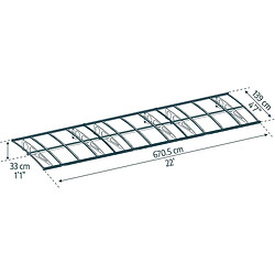 Canopia By Palram Marquise de porte en aluminium blanc et polycarbonate double paroi Bordeaux 670.5 x 139 cm