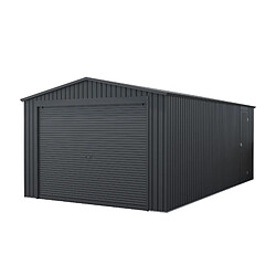 Wasabi - Garage métallique 19,52m2 Jarama - 576x338x243cm - Abri voiture extérieur - Grande porte enroulable