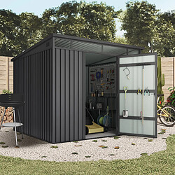 Wasabi - Abri de Jardin Métallique Extrafort 5,5 m² Formentera L – Panneaux Robustes 0,40 mm d’Épaisseur