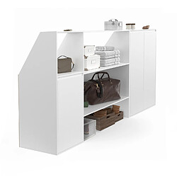 Idmarket MARKET Ensemble Armoire sous pente - Blanc
