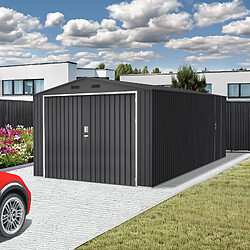 Wasabi - Garage métallique 18m2 Cheste - 602x300x232cm - Abri voiture extérieur - Grande porte double