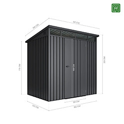 Acheter Wasabi - Abri de Jardin Métallique Extrafort 3 m² Formentera S – Panneaux Robustes 0,40 mm d’Épaisseur