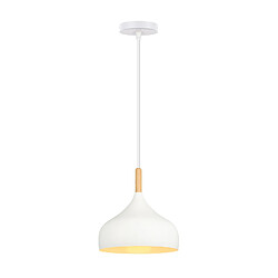 Stoex Lustre en métal vintage Suspension d'intérieur - Métal blanc - Ampoule E27 - Style rétro moderne - Diamètre 24 cm