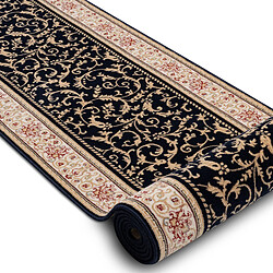 RUGSX Tapis de course en laine NAIN Ornement 2904 51011 beige bleu foncé 100cm 100x150 cm