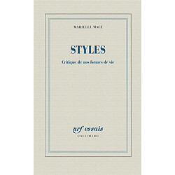 Styles : critique de nos formes de vie - Occasion