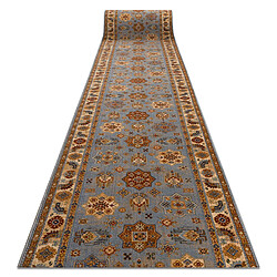 RUGSX KESHAN tapis de couloir 7683 53544 Cadre, oriental bleu beige 90cm 90x200 cm