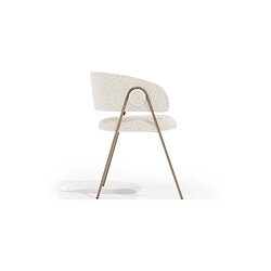 ICONIK INTERIOR Chaise de salle à manger - Revêtue de tissu bouclé - Charke Taupe pas cher