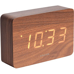 Karlsson Square - Réveil rectangulaire bois foncé