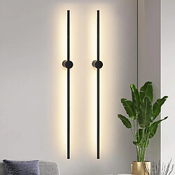 Nettlife Applique murale LED - Noir 100cm x2