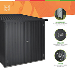 Avis Wasabi - Abri Vélo Extérieur 3,2m2 Moser - Capacité pour 3 vélos - Rails de support inclus - Grande porte doublé