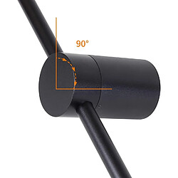 Nettlife Applique murale LED - Noir 100cm x2 pas cher