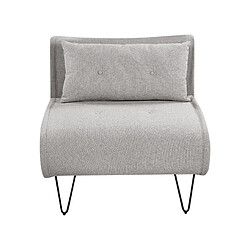 Beliani Canapé convertible 1 place en tissu gris clair VESTFOLD