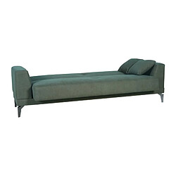 Canapé convertible HENRY - Tissu vert foncé pas cher