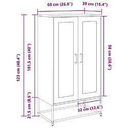 vidaXL Buffet haut - Rose pas cher