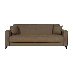 Canapé convertible 3 places BERGAMO - Marron