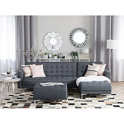 Beliani Canapé angle gauche convertible en tissu gris foncé 4 places ABERDEEN