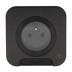ProTec Prise étanche Cover IP44 16A - Métal brossé noir