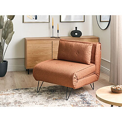 Beliani Canapé convertible 1 place en tissu orange VESTFOLD