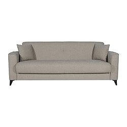 Canapé convertible BERGAMO - Tissu beige