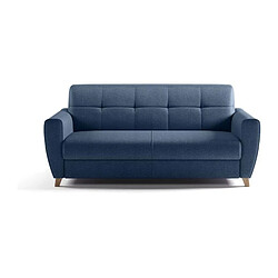 Canapé convertible express SKY - Bleu Canapé convertible 3 places - Tissu bleu - Sofabed - Mécanisme rapide