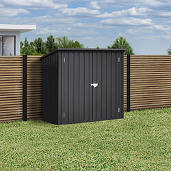 Wasabi - Abri de Jardin Métal 1100 L Stark - Double porte à charnières - Verrouillage du loquet